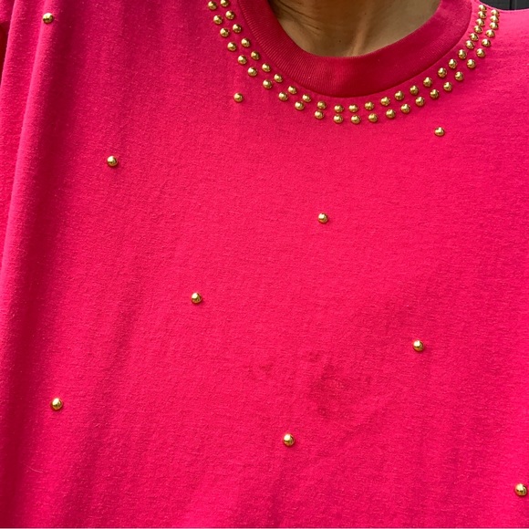 SOLD!!Vintage Gepetto pink gold studded tee - Picture 3 of 6